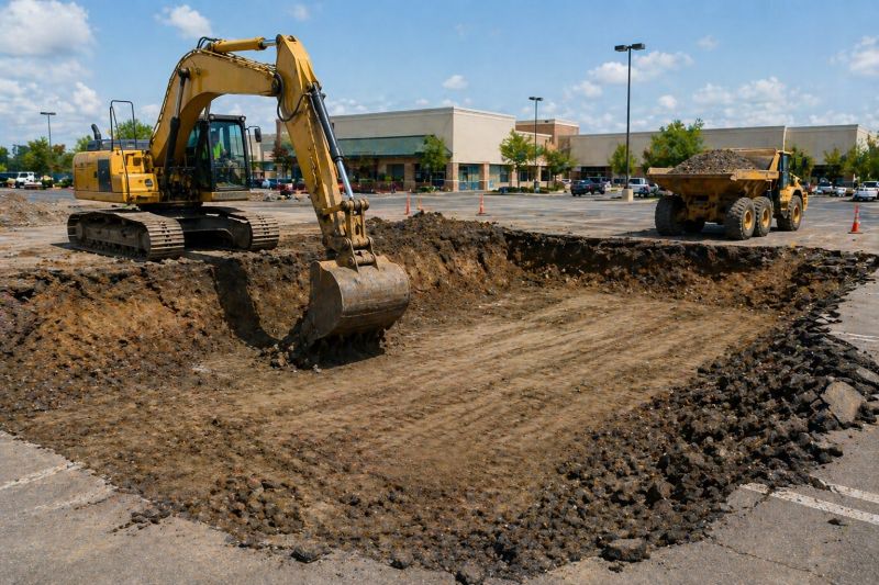 Parking Lot Gravel Repair in Roswell, GA